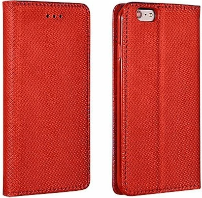 Mbështjellës magnetik me kapak HAVANA 13111 për Realme 8 / 8 Pro, me stand dhe xhep për kartelë, i kuq