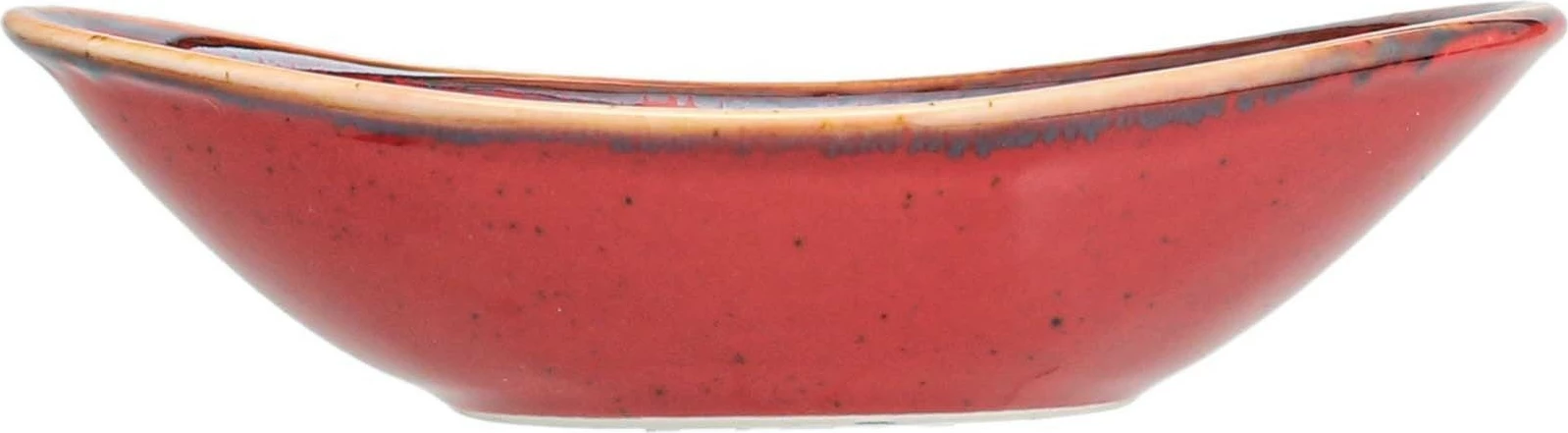 Pjatë mini ovale Porland Seasons Magma 110 mm porcelan, set 6 copë, e kuqe