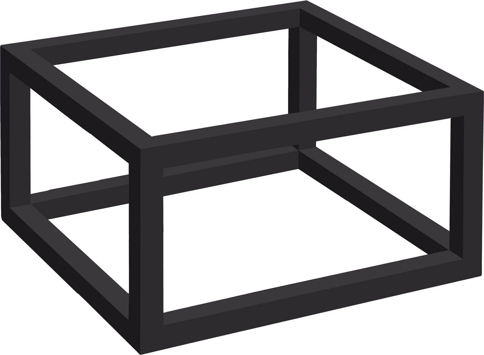 bazë kornize për tabaka GN 1/1, Fine Dine, Madeira Black, dru, për prezantim bufeti, mat, e zezë