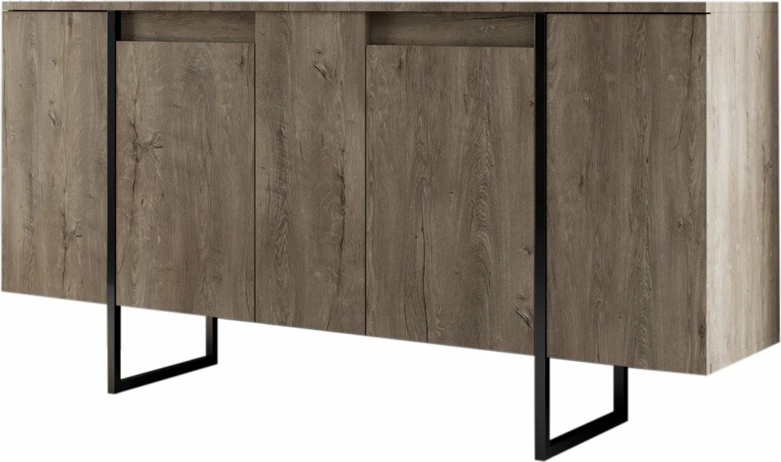 Konsolë Hanah Home Luxe, ngjyrë arre dhe e zezë