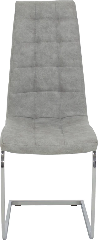 Karrige Darrell metal chrome me PU ngjyrë gri e lehtë antike, set prej 2 copë