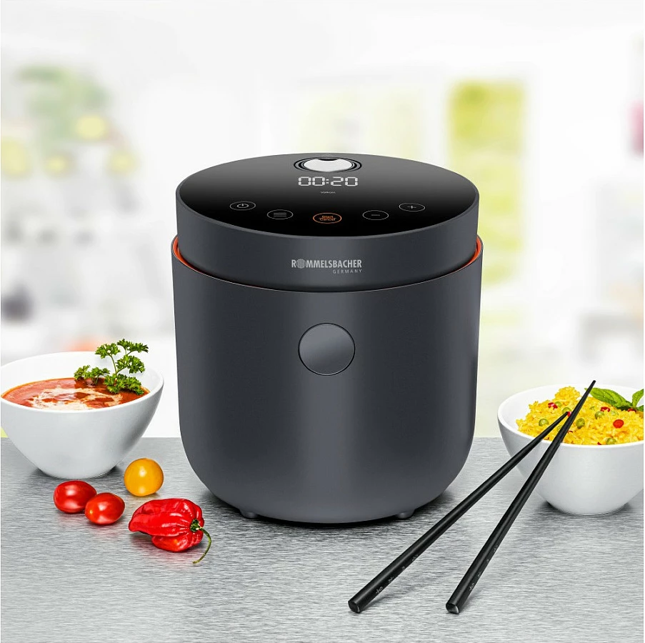 Rice cooker Rommelsbacher MRK 500, 2L, Touch/LED, 500W, Low Carb, Graphite