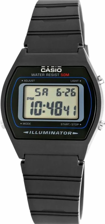 Orë dore CASIO për meshkuj, e zezë