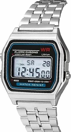 Orë dore digjitale për meshkuj dhe femra ODUS, e argjentë