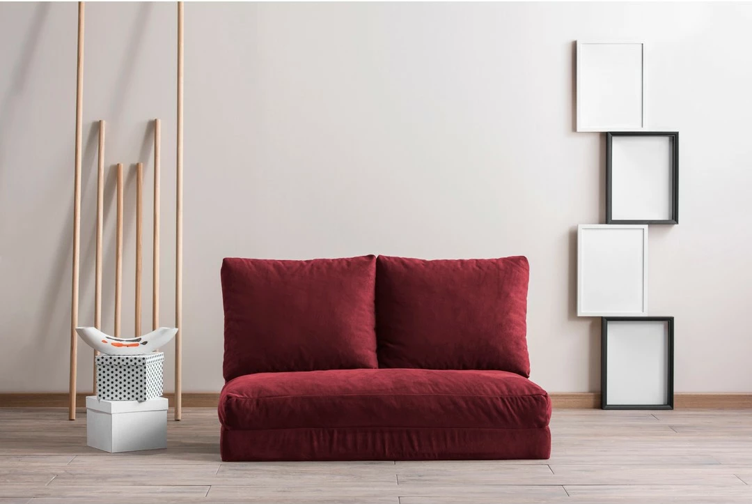 Divan-krevat 2 vende, Atelier del Sofa, Taida, ngjyrë e kuqe e errët