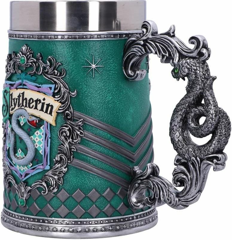 Kupë koleksionuese NEMESIS NOW Harry Potter Slytherin, resin e pikturuar me dorë, jeshile/argjend