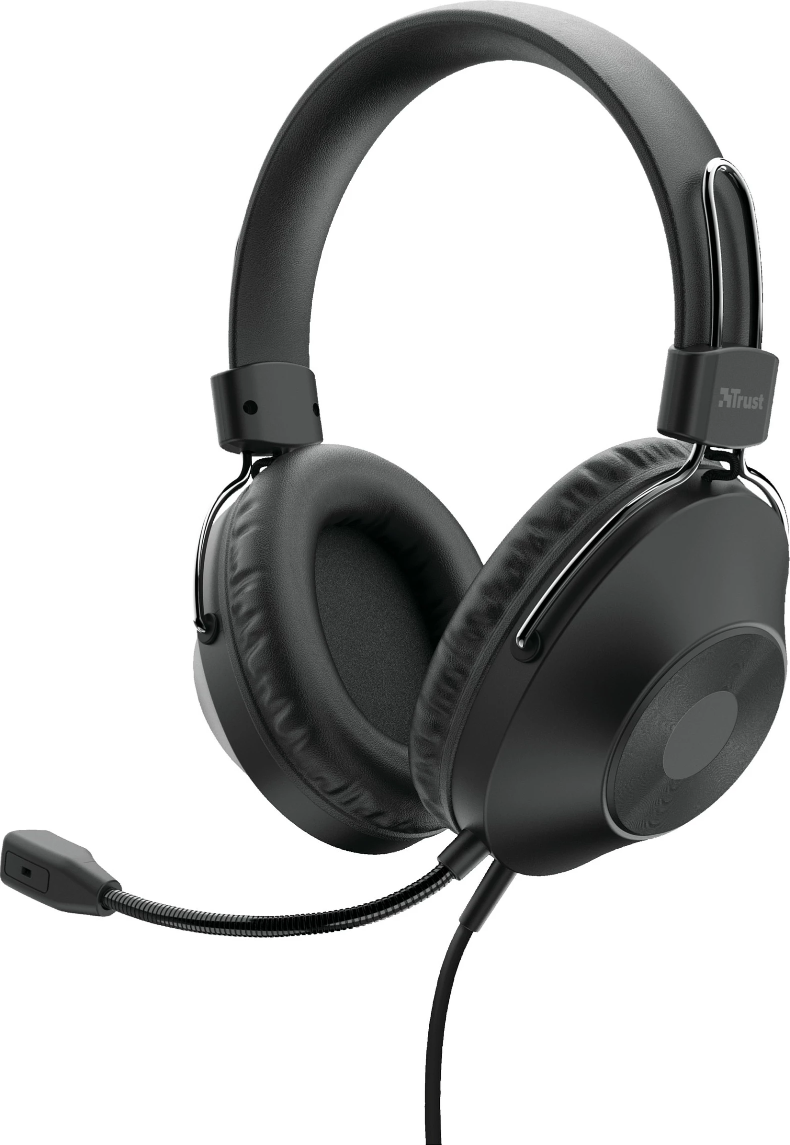 Kufje me mikrofon Trust HS-250, USB, me kabllo 2 m, over-ear, e zezë