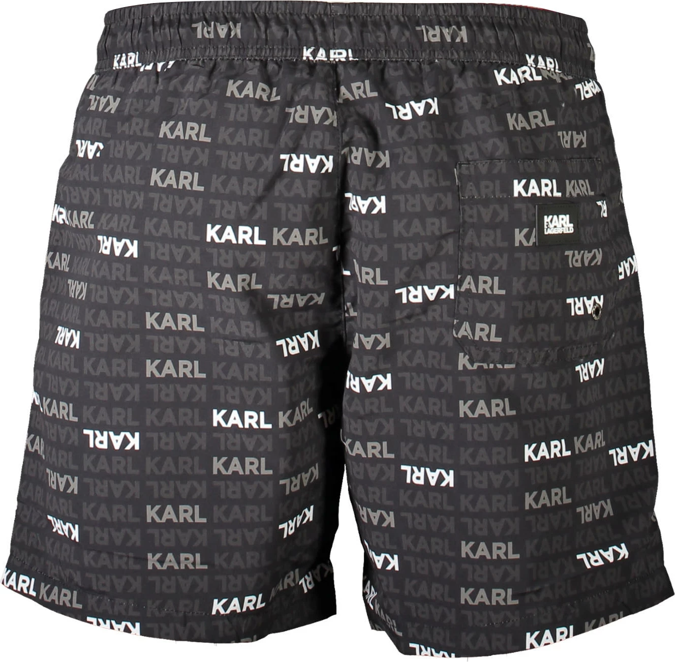 Shorce plazhi për meshkuj KARL LAGERFELD BEACHWEAR, të zeza
