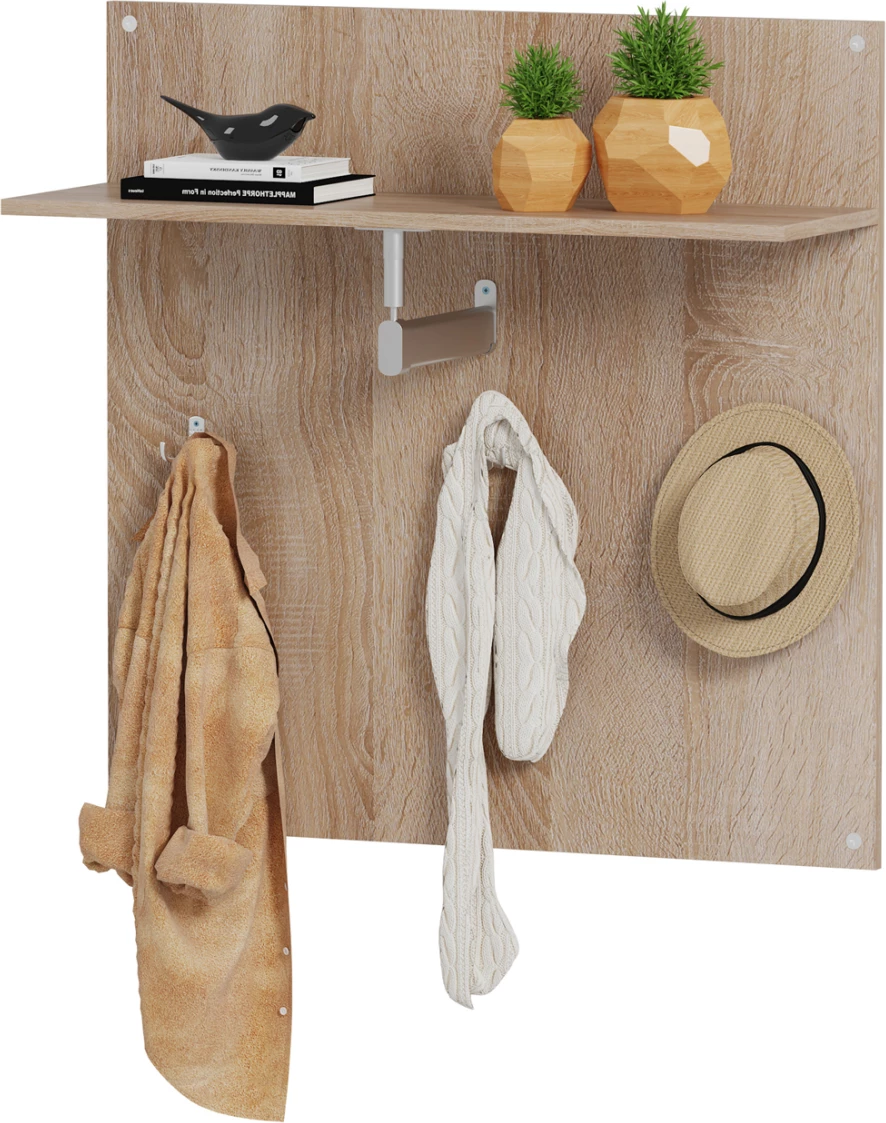 Varëse palltosh me raft, ngjyrë Sonama, FH4361, 80x80x25 cm