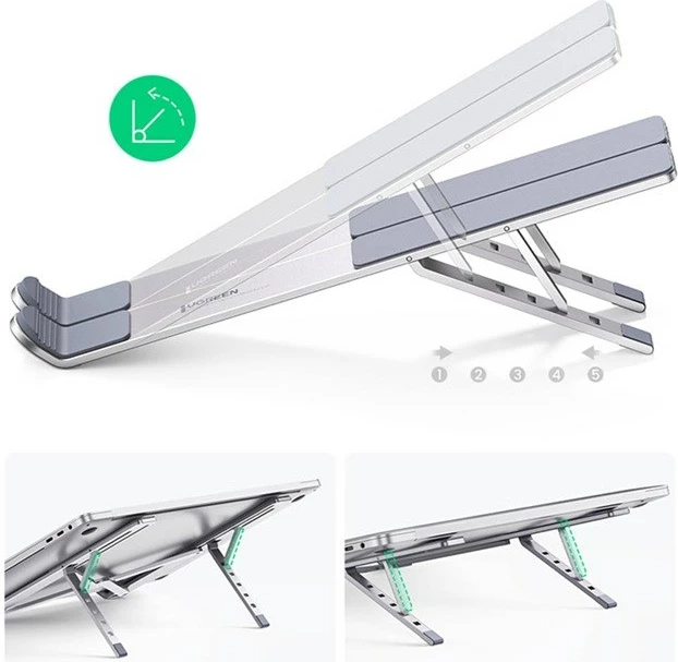 Mbajtëse laptopi UGREEN LP451, e rregullueshme, argjendtë