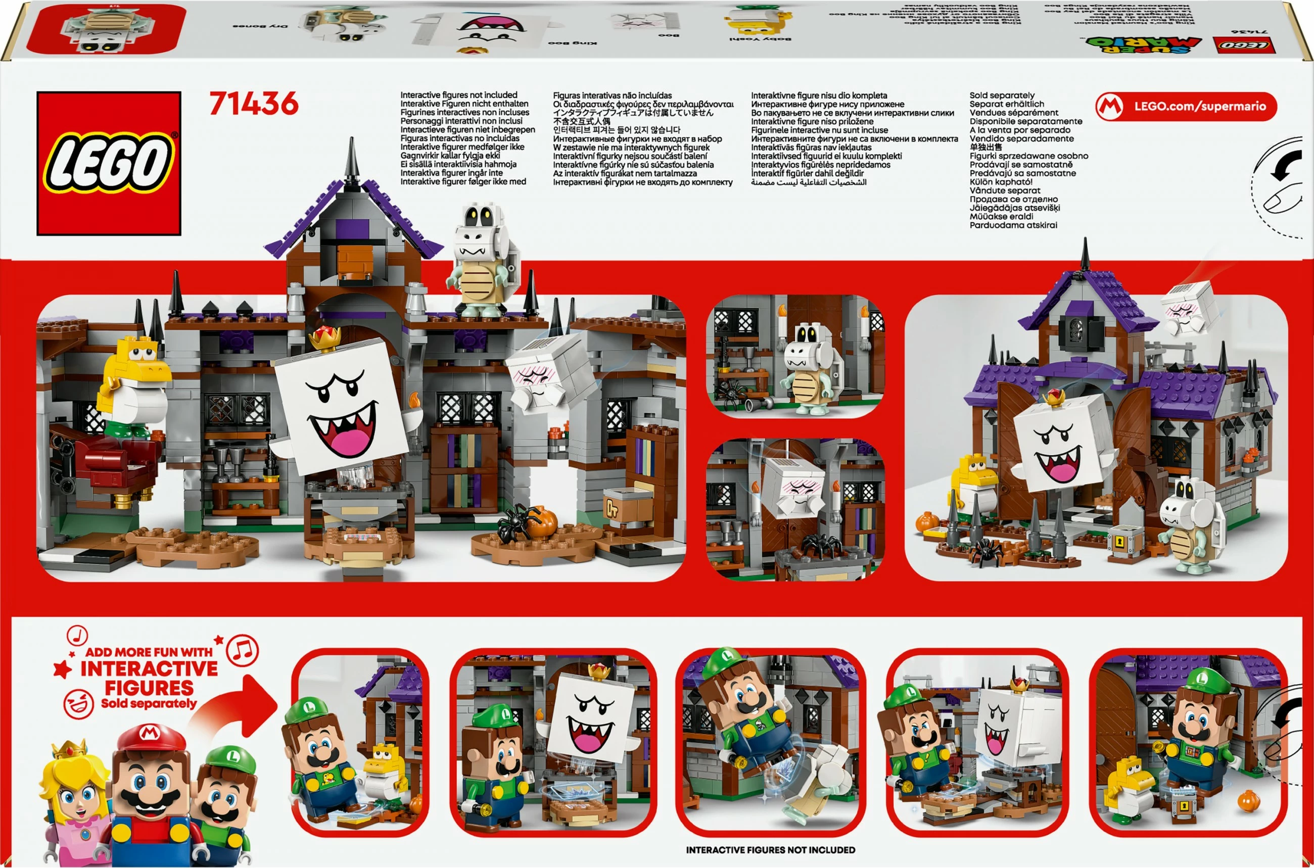 Set ndërtimi LEGO Super Mario 71436 King Boo's Haunted Mansion, shumëngjyrësh