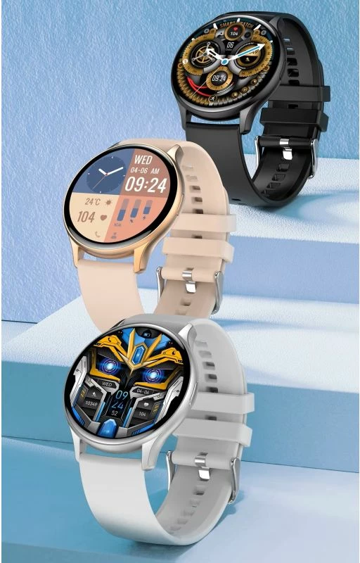 Smartwatch për femra RUBICON, gri/argjendtë