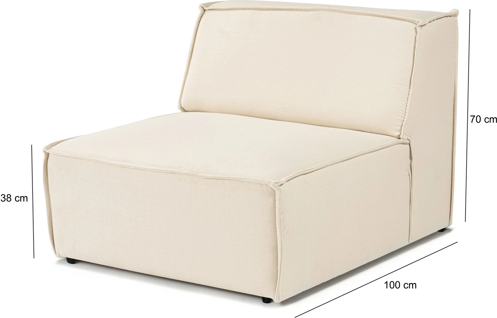 Karrige një vendëshe Puzzle Module, krem