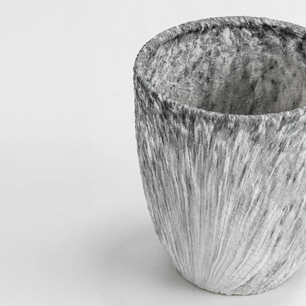 Set vazo VINSON, 3 copë, qeramikë, gri-bardhë, 30x30x31 cm