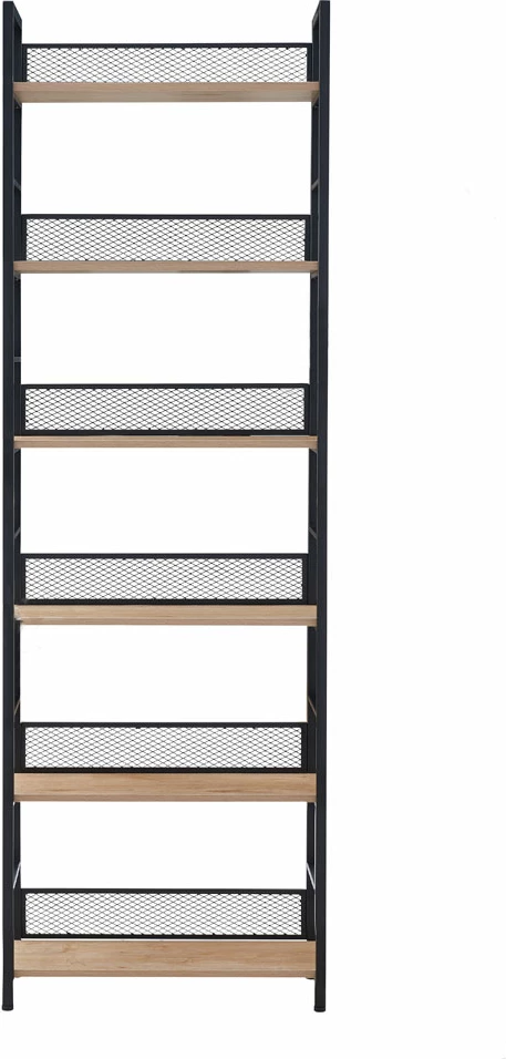 Raft librash Nest, ngjyrë natyrale/zezë, 60x28x187