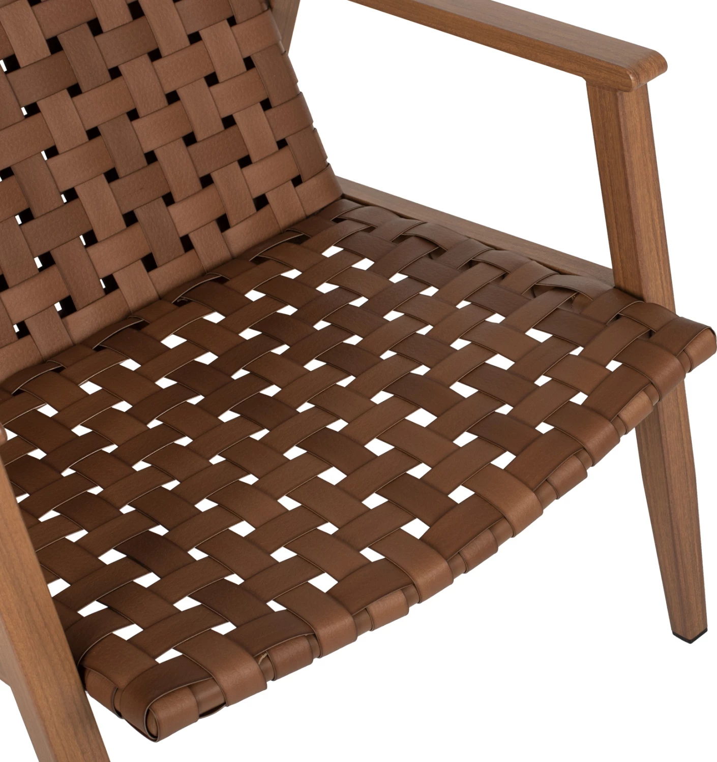 Karrige me krahë FELIPE, pamje druri metali & pamje lëkure ratan, FH5868.01, 63,5x75,5x77Hcm