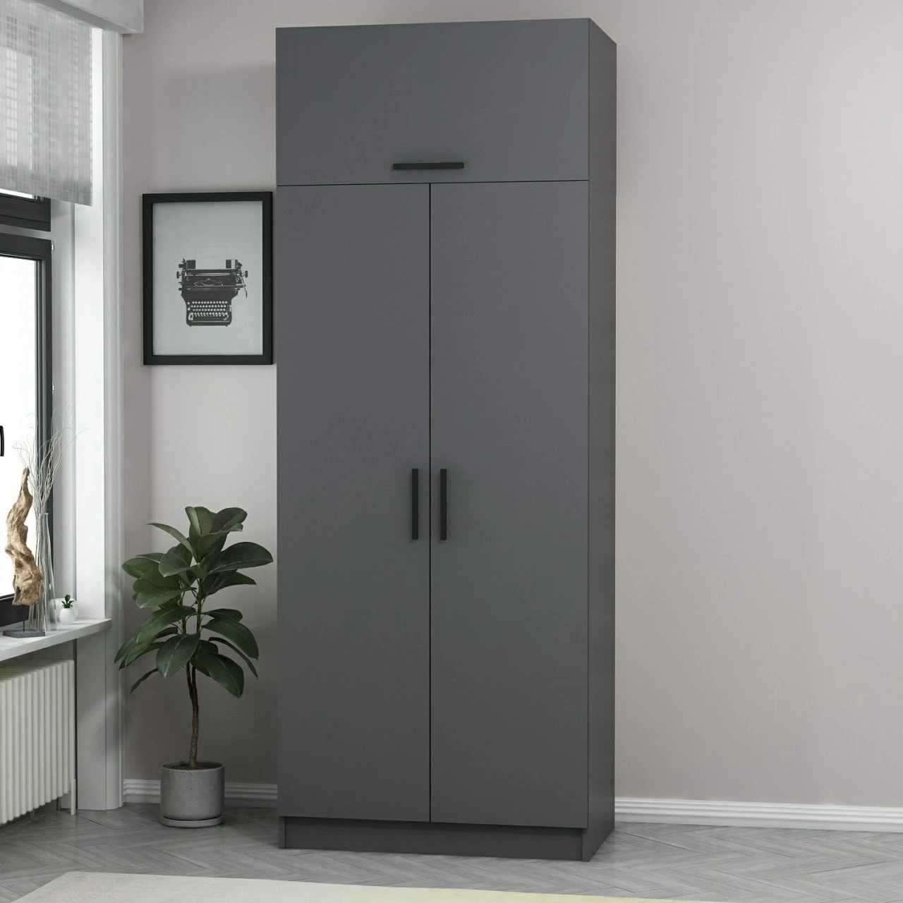 Dollap Skye Decor, ngjyrë antracit, 2230