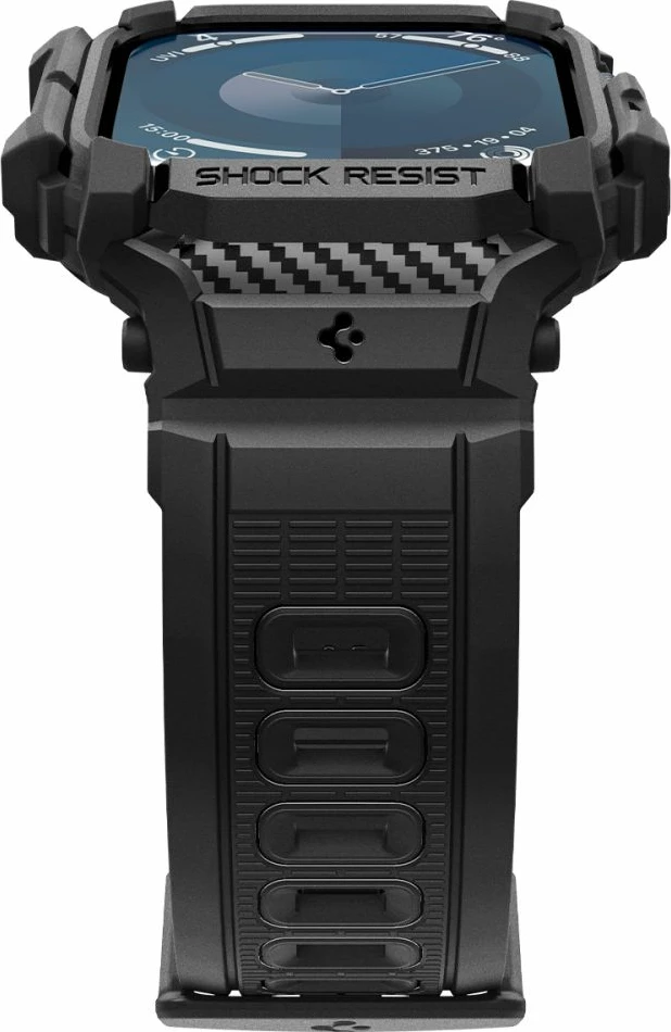 Mbështjellës me rrip Spigen Rugged Armor Pro për Apple Watch 10, 42mm, i zi