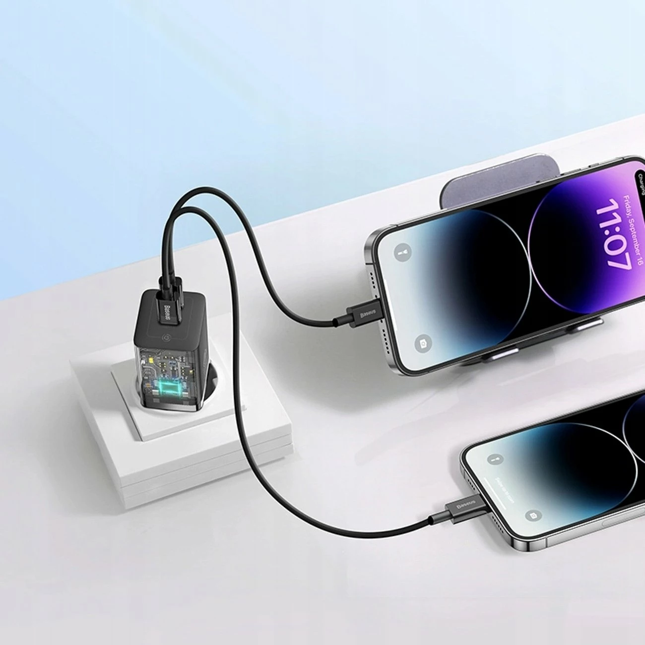Karikues Baseus GaN5 Pro CCGAN40CE-M 40W 2x USB-C PD/PPS, i zi