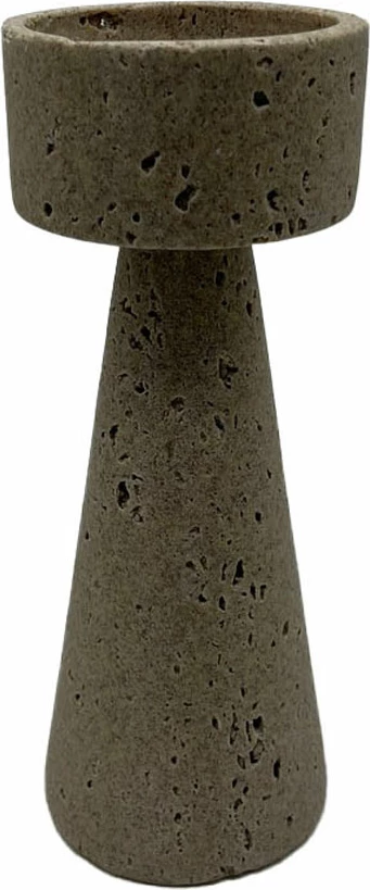 Mbajtëse qirinjsh LITO, ngjyrë gur bezhë, 9.5x9.5x25.2cm