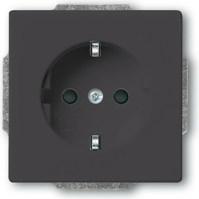 Prizë muri BUSCH-JAEGER BJ 20EUCKS-81, 16A 250V, CEE 7/3, 2P+E, antracit