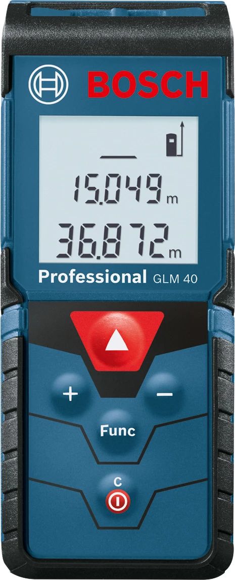 Matës distance me lazer Bosch GLM 40, 40 m, IP54, blu/zi