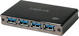 Hub USB LogiLink 4-Port USB 3.0 SuperSpeed, alumini, zi