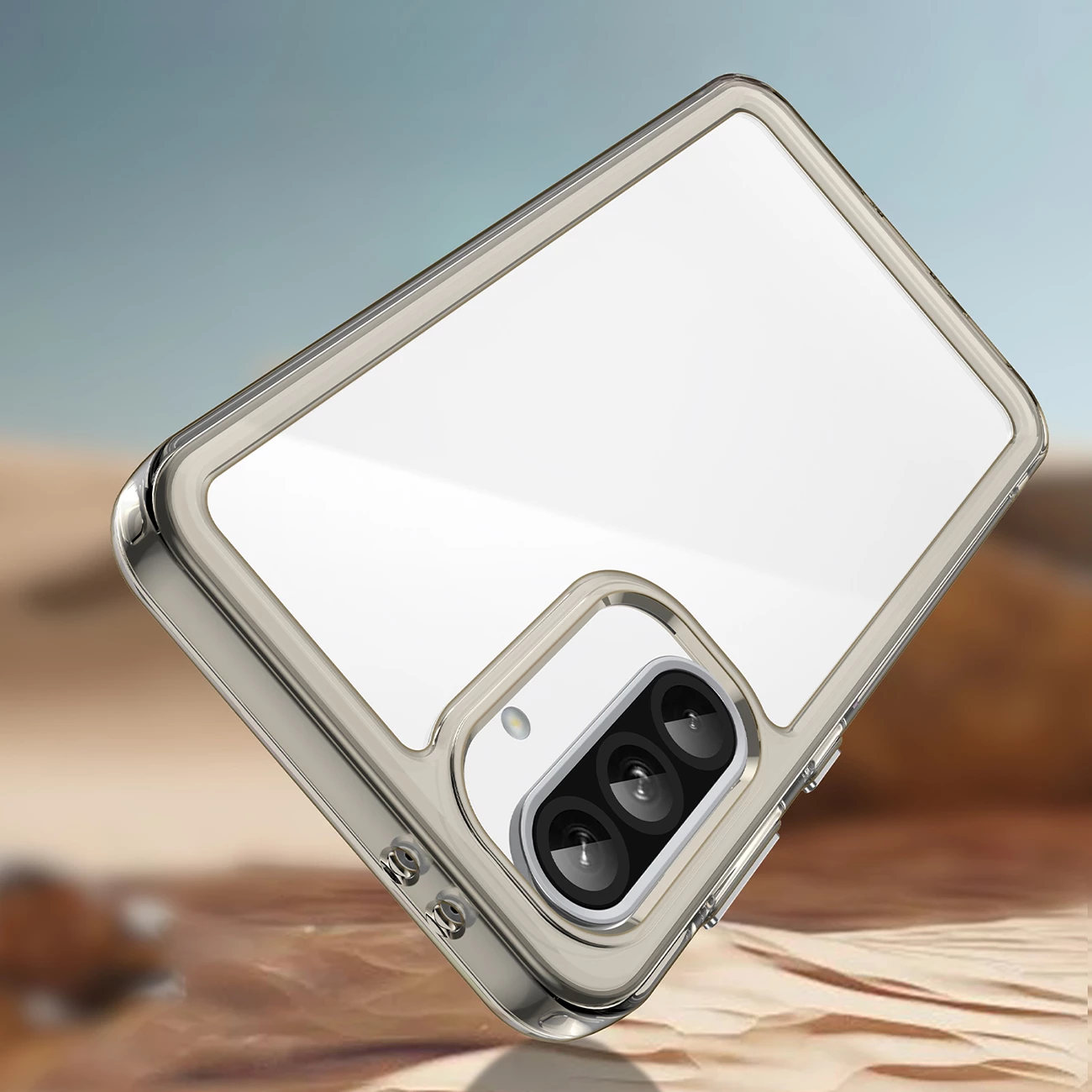 Mbështjellës Hurtel Outer Space Case për Samsung Galaxy A26, gjysmë-transparent, i zi