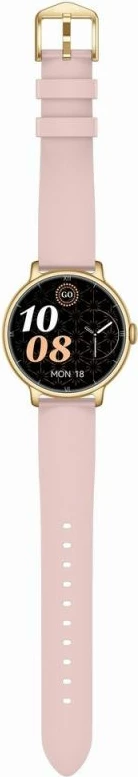 Smartwatch për femra Gravity GT33-1, rrip i artë + rrip rozë