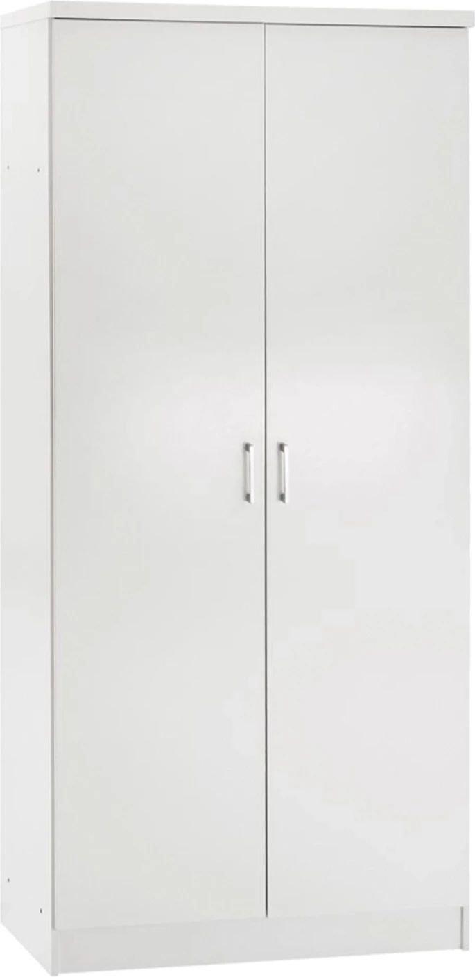 Dollap me 2 dyer, ngjyrë e bardhë, FH368.05, 80x43x181 cm