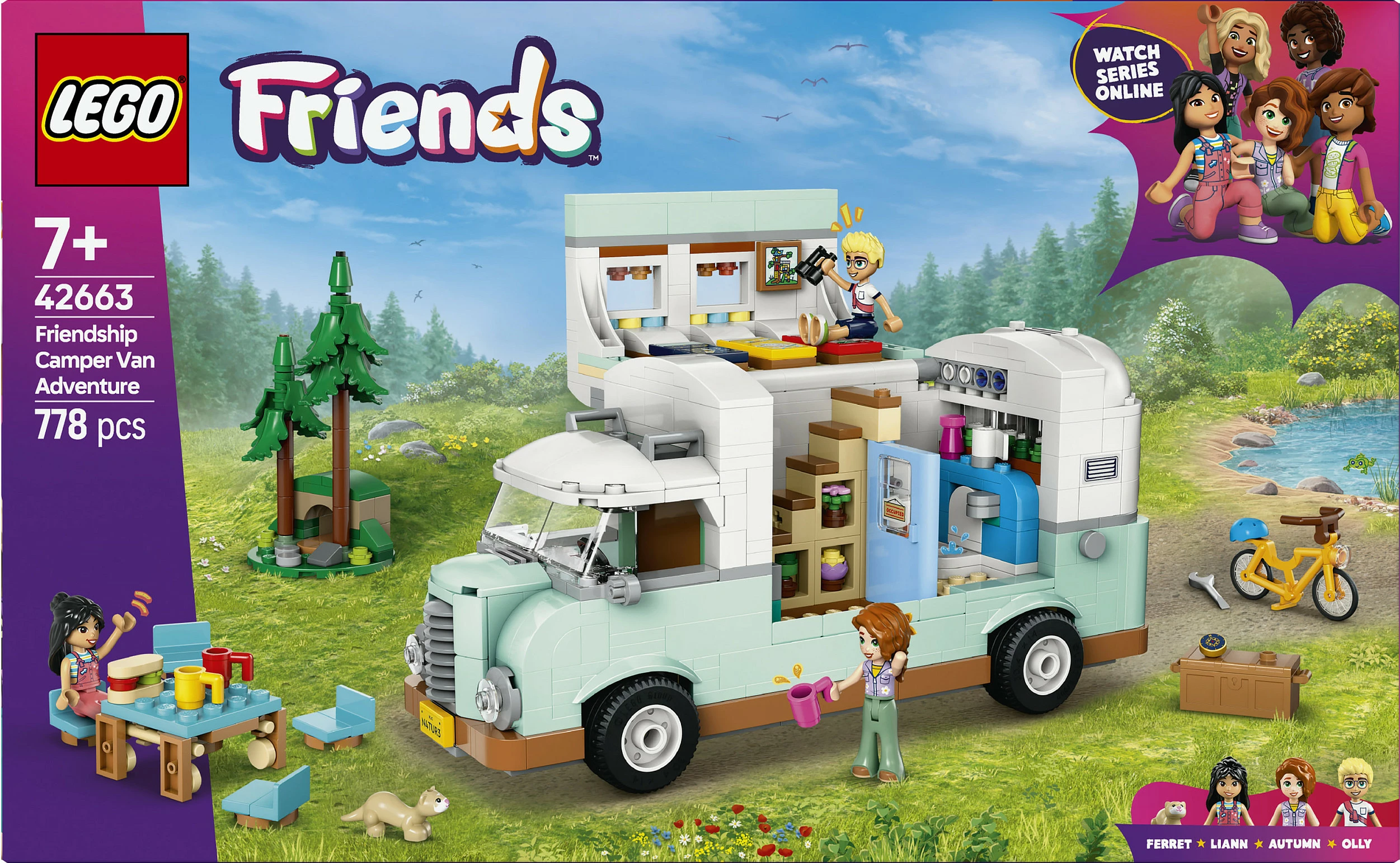 Set ndërtimi LEGO Friends 42663 Wohnmobil, 778 pjesë, multikolor