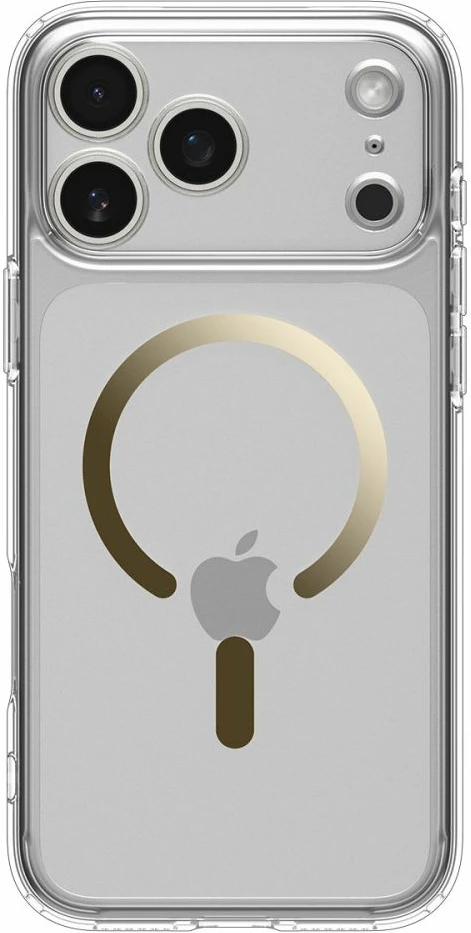 Mbështjellës Spigen Ultra Hybrid MagSafe për iPhone 17 Pro, TPU+PC, me unazë magnetike, Transparent Gold