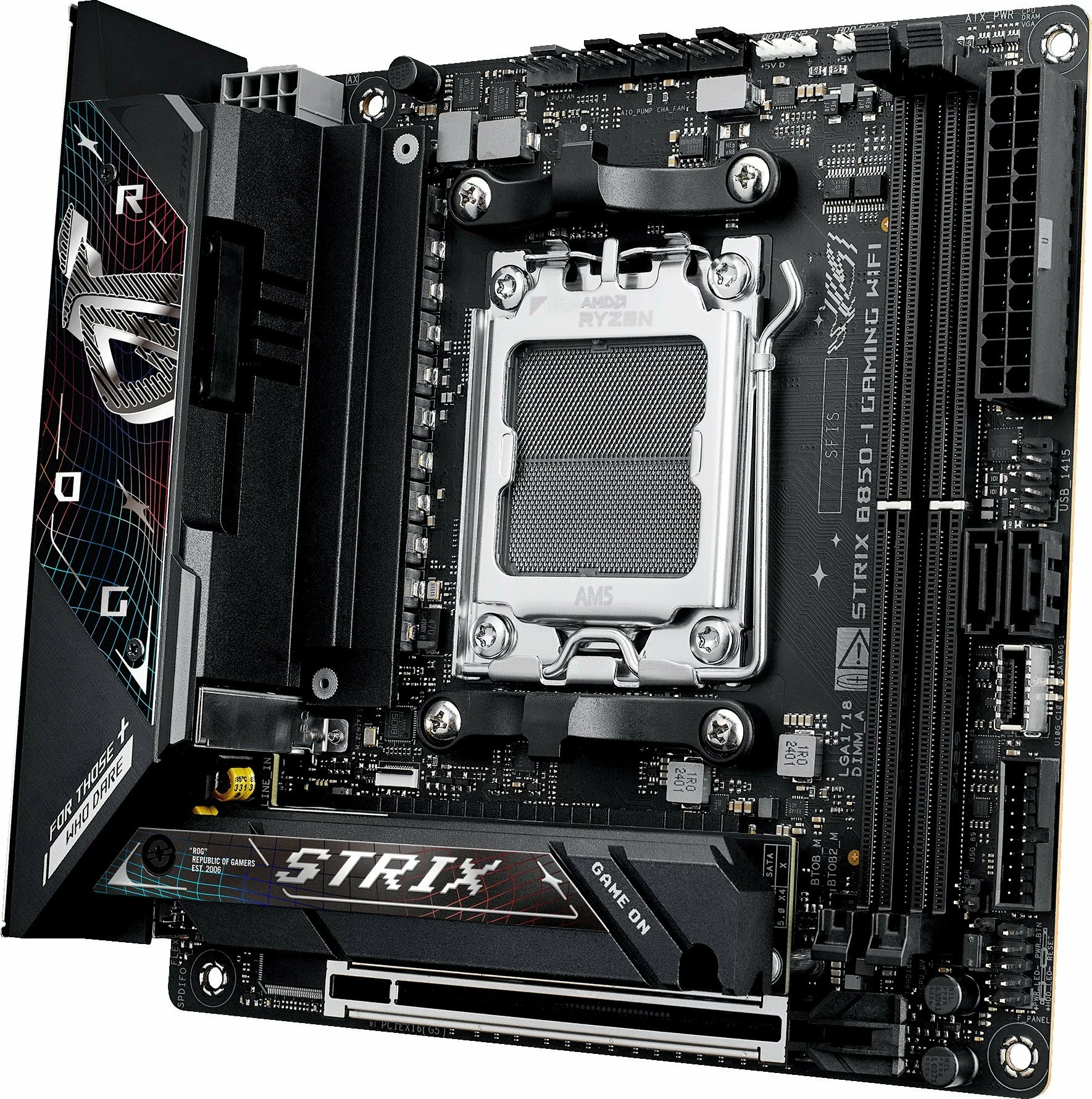 Pllakë amë Asus ROG STRIX B850-I GAMING WIFI Mini-ITX AM5 DDR5 Wi‑Fi 7