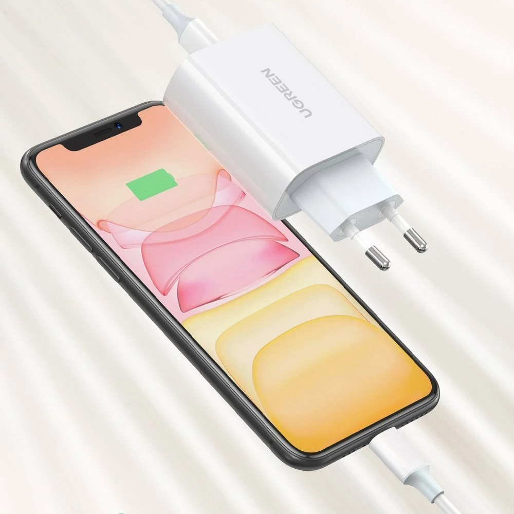 Karikues murit Ugreen 70161, USB Type-C, 30W, i bardhë