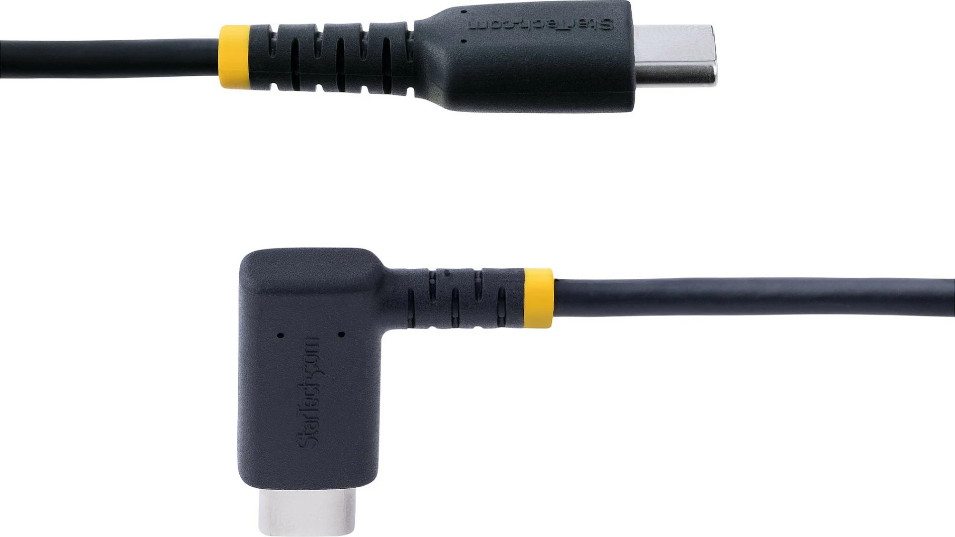 Kabllo USB-C StarTech 0.15m, 60W PD 3A, USB 2.0, këndore, e zezë