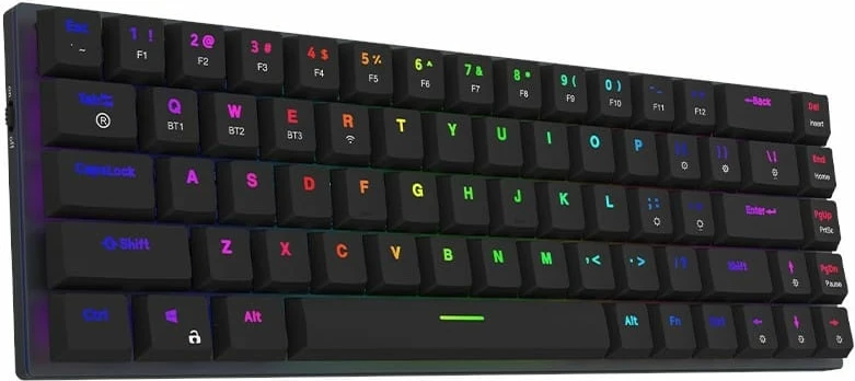 Tastierë mekanike Aqirys Agena, 65%, 68 taste, RGB, wireless & me kabllo, e zezë