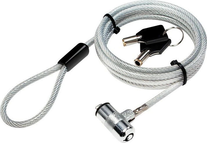 Kabllo sigurie LogiLink NBS009 me kyç, 1.8m, Argjendtë