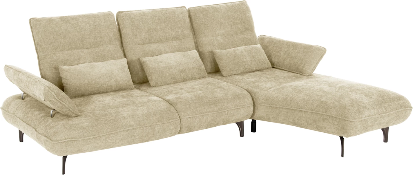 Shtrat divan këndor (djathtas) CONVERT FH3268.01R, pëlhurë ecru, 283x188x100H cm