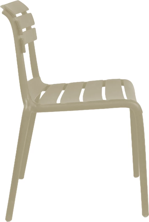 Karrige e grumbullueshme Almea, PP, ngjyrë kapuçino, 42.5x55.5x82cm