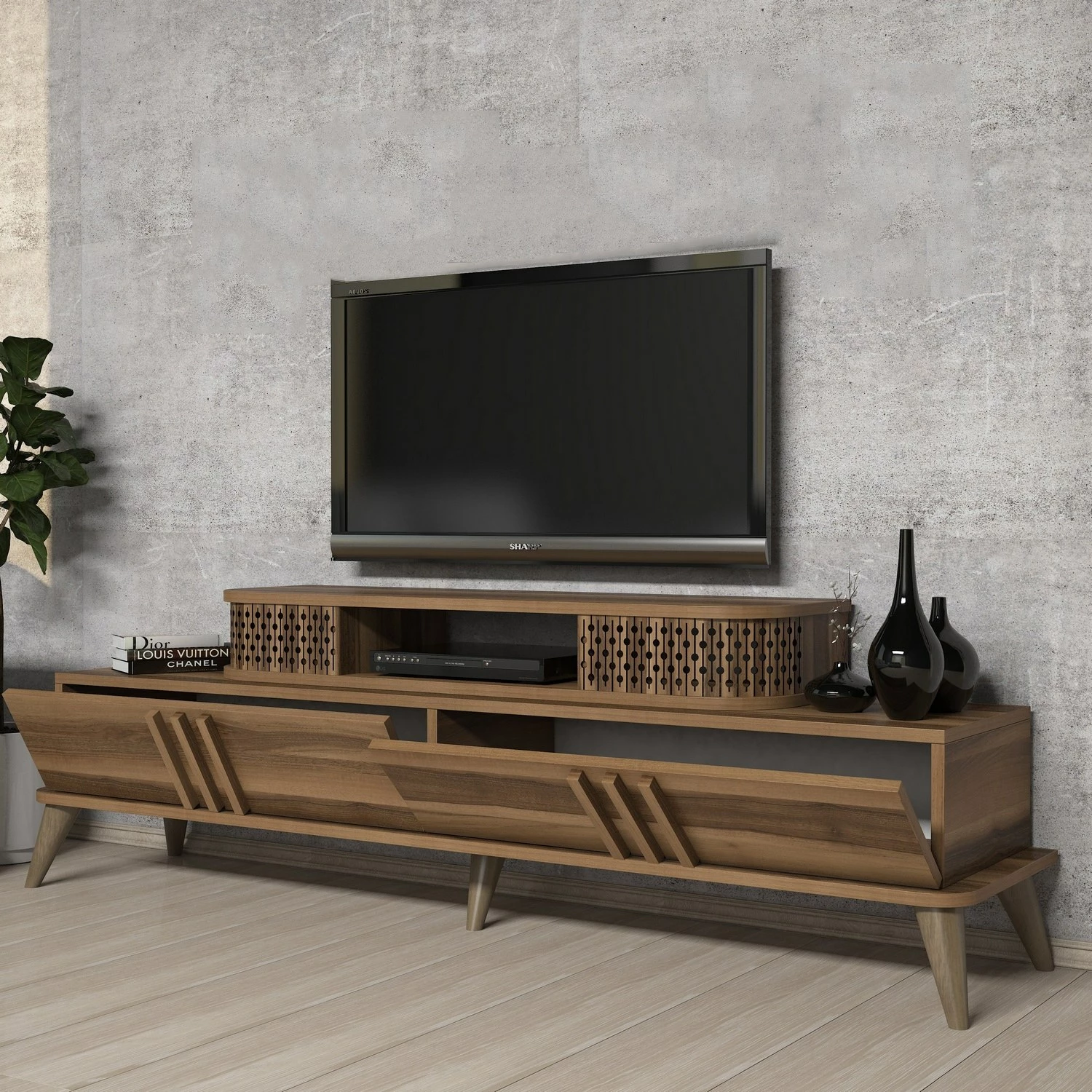 Komodë TV, ngjyrë arre, Skye Decor, Eylul