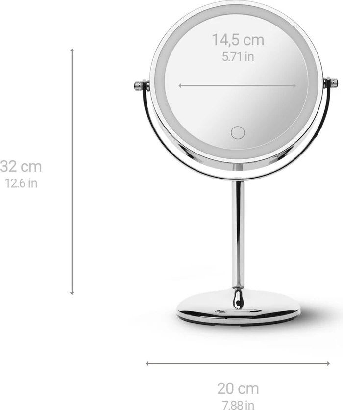 Pasqyrë kozmetike Medisana 2in1 CM 844, LED, Krom