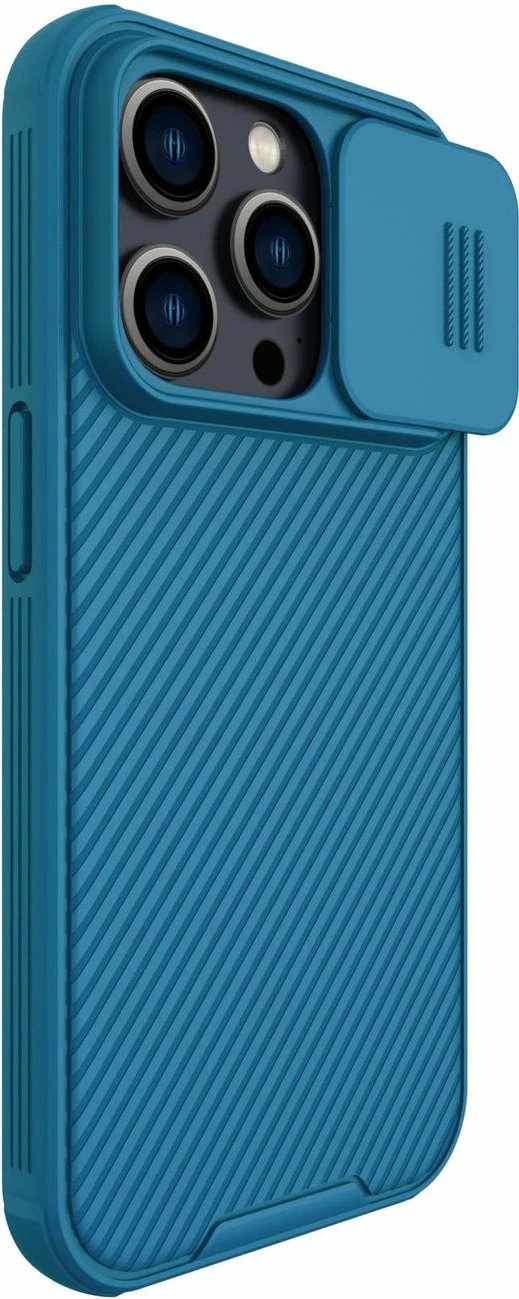 Mbështjellës Nillkin CamShield Pro për iPhone 14 Pro, me kapak kamere, Kaltër