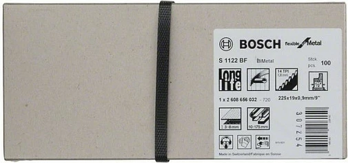 Fletë sharrë Bosch Flexible for Metal S 1122 BF, për metal, blu/argjendtë