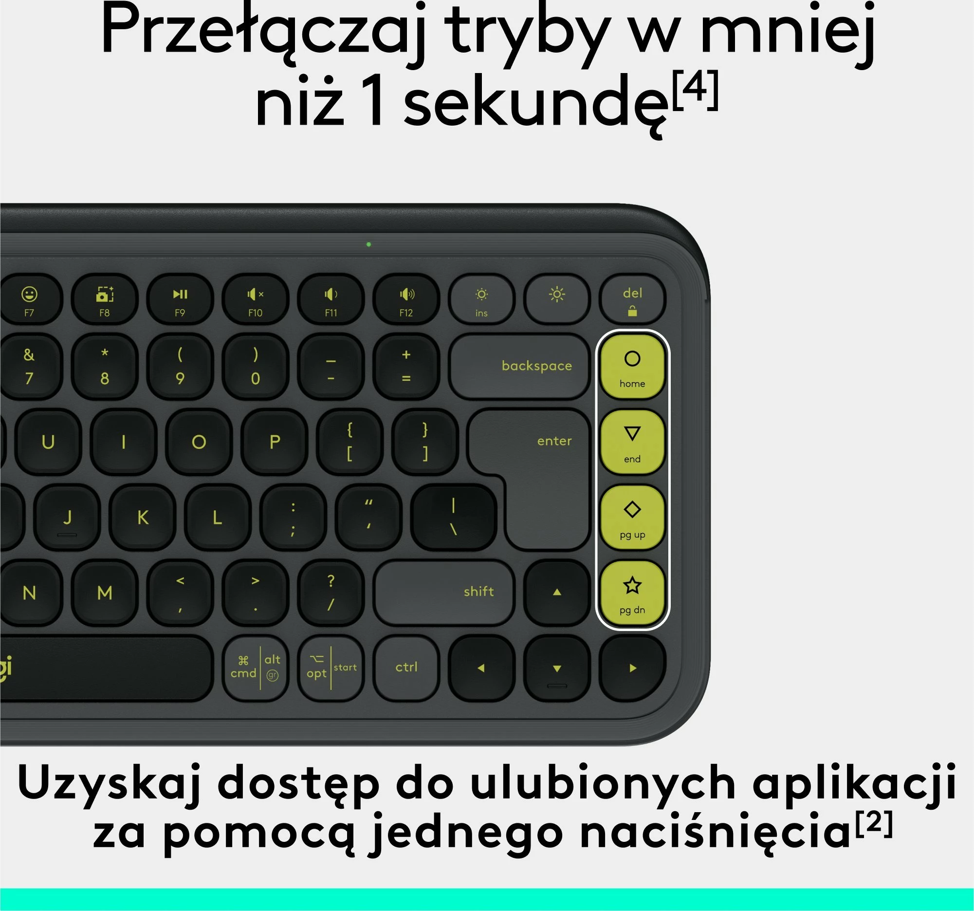 Tastierë Bluetooth wireless Logitech POP Icon Keys 920-013071, US INTL, pa numpad, pa ndriçim, grafit e zezë