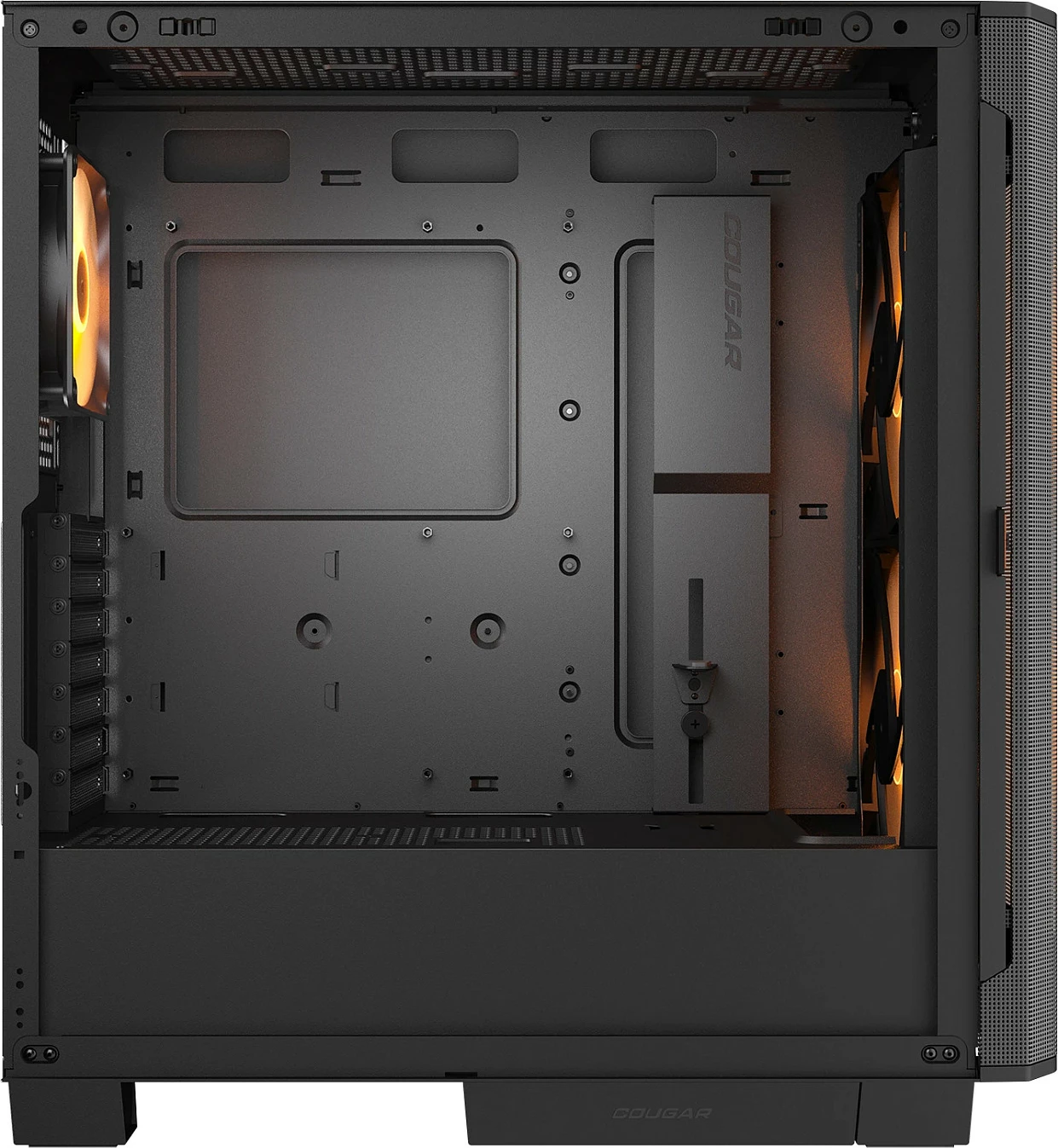 Kasë Cougar Airface FLO ARGB, Midi Tower, ATX/E-ATX, USB-C, xham i temperuar, e zezë