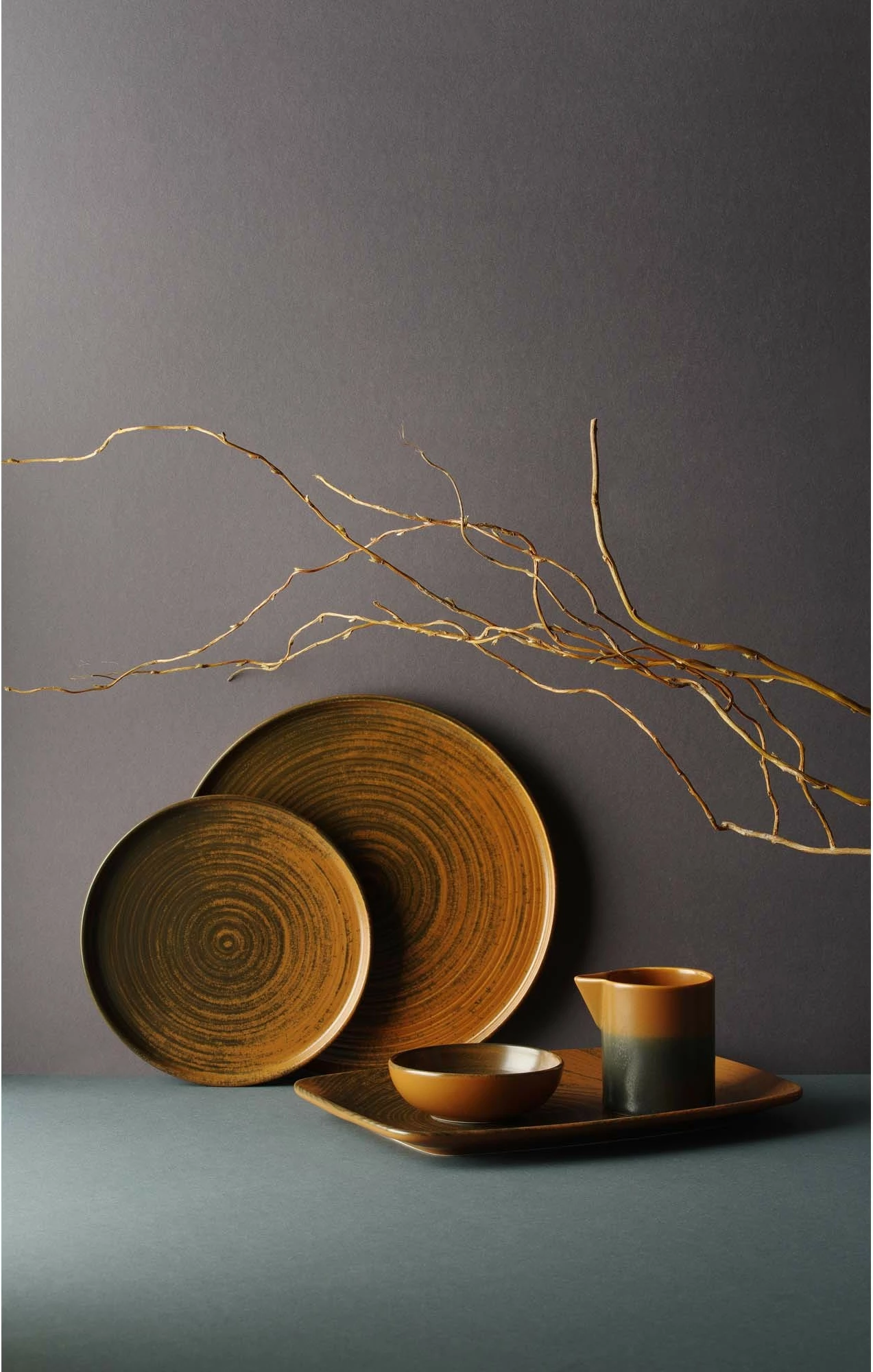 Pjatë coupe Porland Lykke Ø220 mm, kafe, set 6 copë