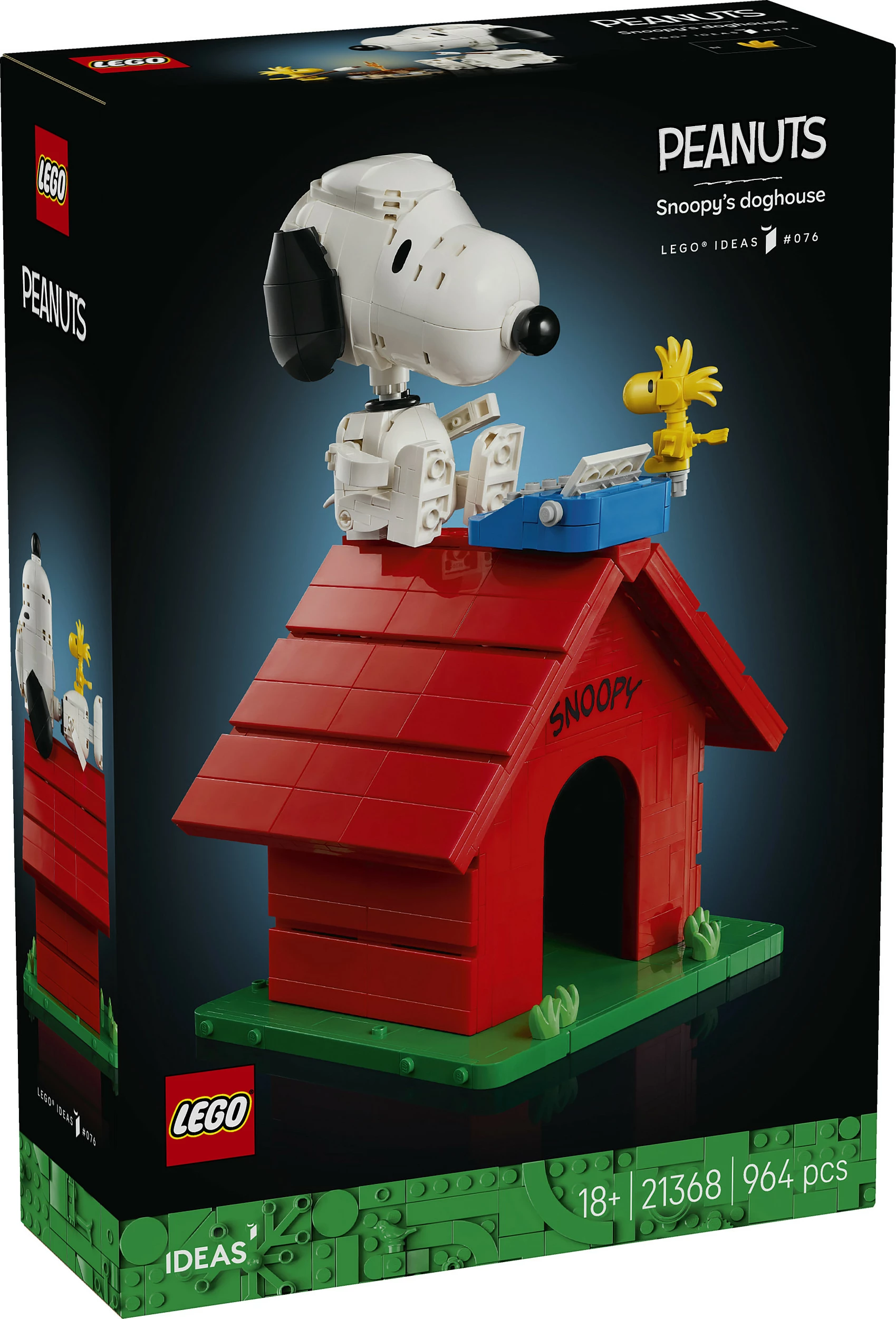 Set ndërtimi LEGO Ideas 21368 Peanuts Shtëpia e qenit e Snoopy, 964 copë, shumëngjyrësh