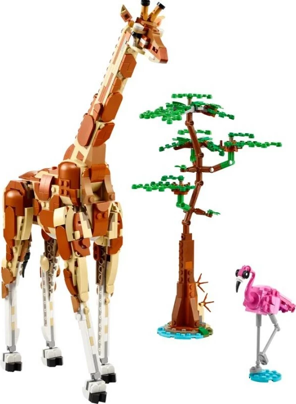 Set lodrash LEGO Creator 3-in-1 31150, 780 pjesë, Kafshë të egra nga safari, plastikë