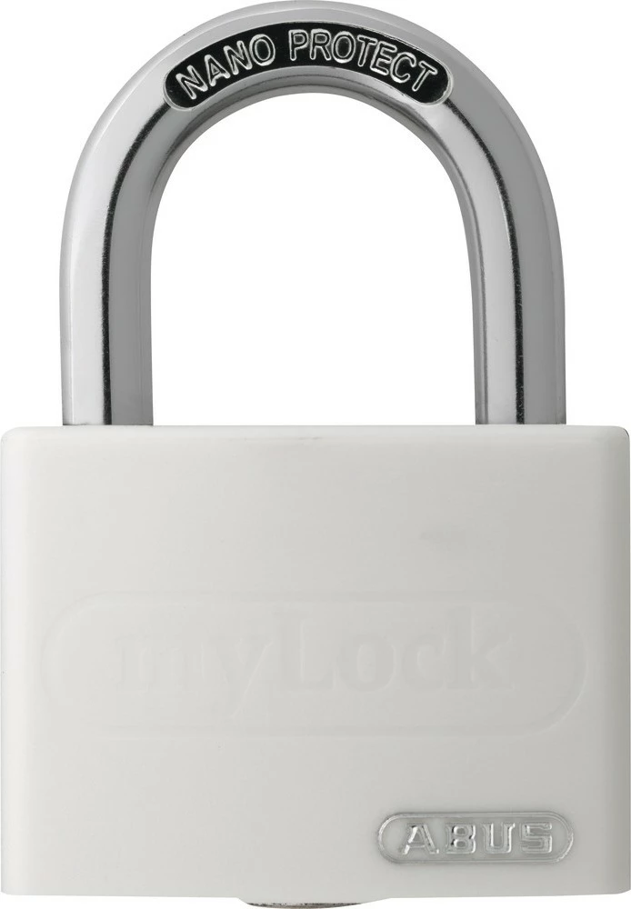 Dry ABUS MyLock T65AL, 62mm, 2 çelësa, e bardhë