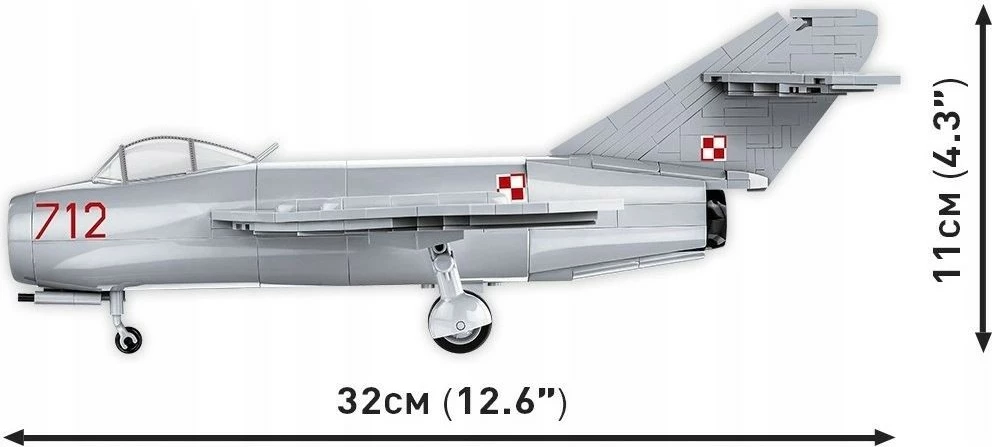 Set blloqe ndërtimi Cobi 5822 LIM-1 Polish Air Force 1952, shkallë 1:32, 504 copë